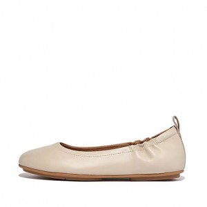 フィット フロップ ALLEGRO Soft レザー Ballet Flats フラットシューズ レディース レモン | Japan VODTFK279