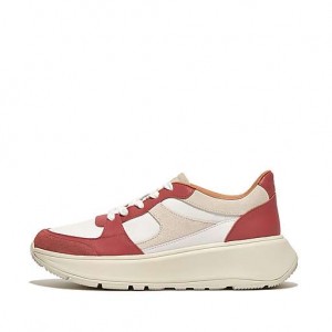 フィット フロップ F-MODE レザー-Mix Flatform スニーカー レディース 青 | Japan EAIQJL370