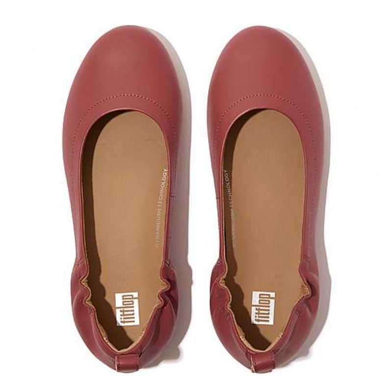 フィット フロップ ALLEGRO Soft レザー Ballet Pumps フラットシューズ レディース 青 | Japan LUKGPI609