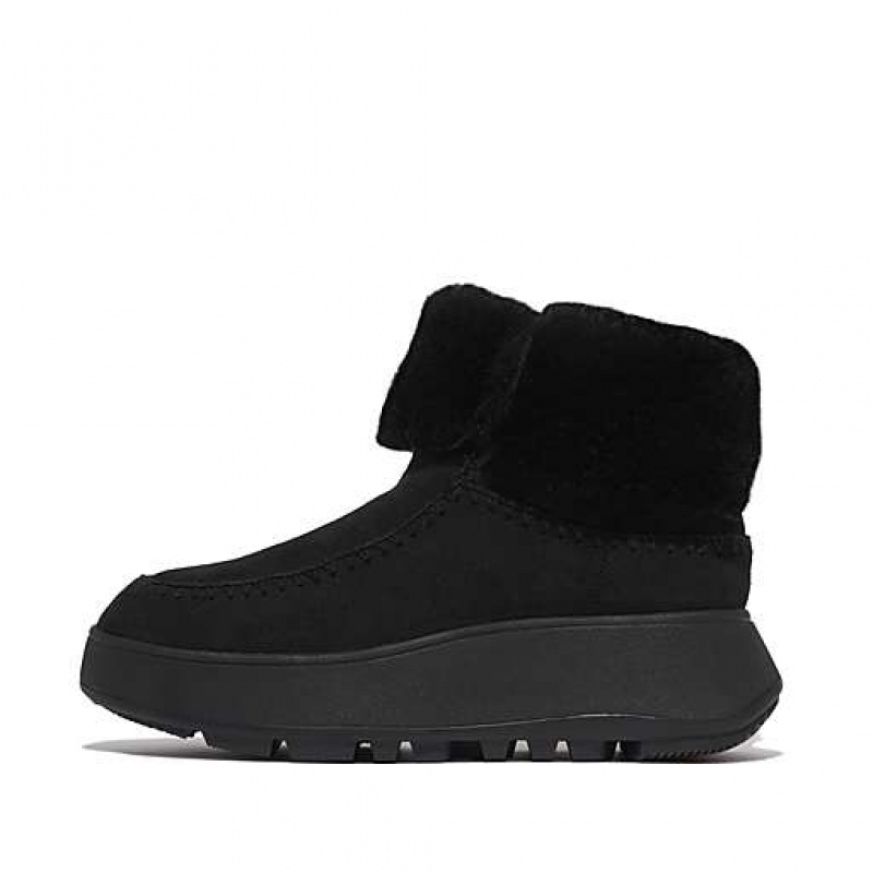 フィット フロップ F-MODE Crochet-Stitch Double-Faced Shearling Flatform Moc ブーツ レディース カラー | Japan NKVWYE291