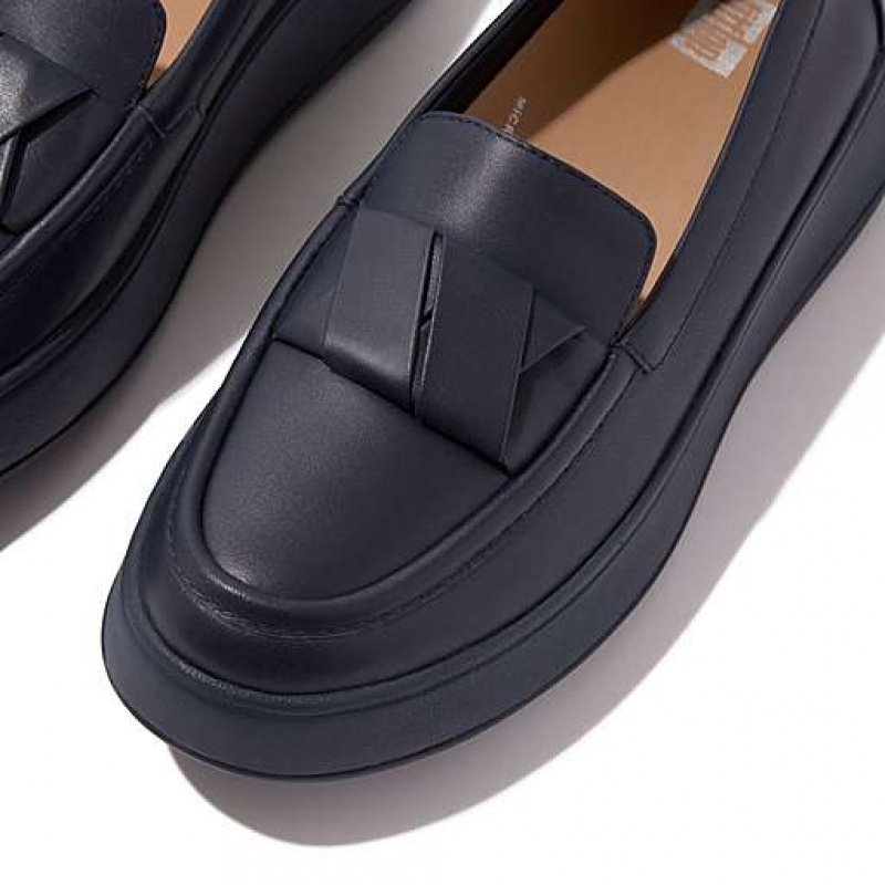 フィット フロップ F-MODE Folded-レザー Flatform フラットシューズ レディース カラー | Japan UNROFB463