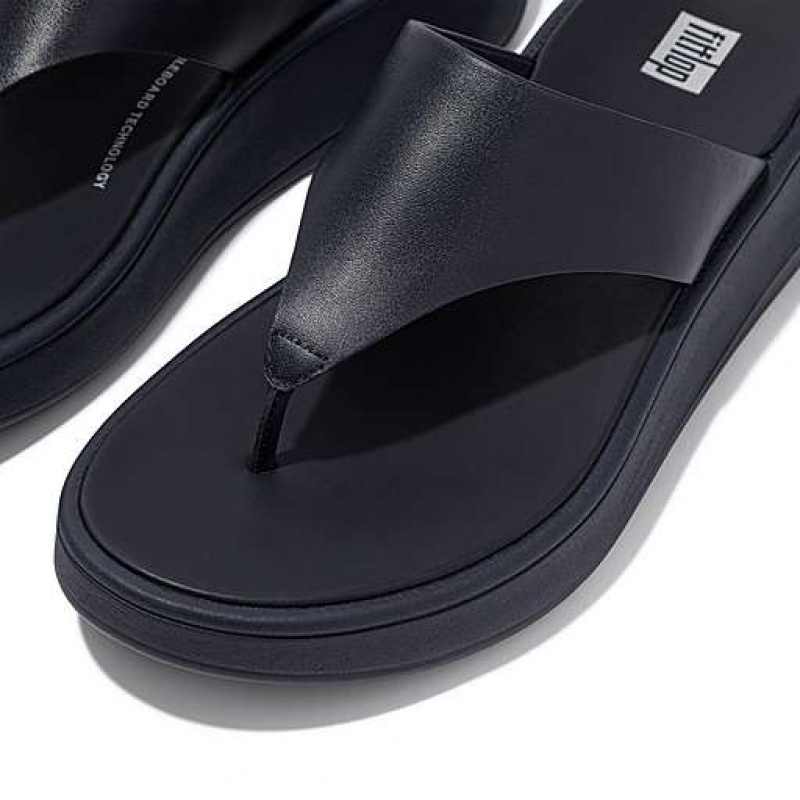 フィット フロップ F-MODE レザー Flatform つま先-Post サンダル レディース 白 | Japan LTRGKB692