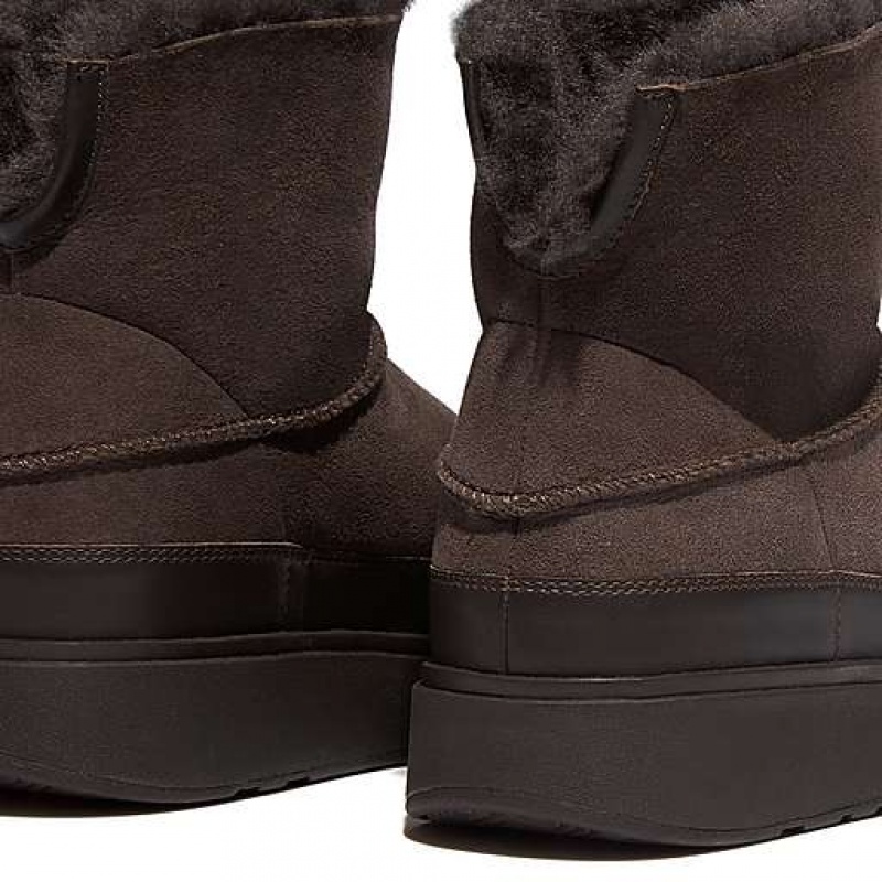 フィット フロップ GEN-FF Mini Double-Faced Shearling ブーツ レディース 黒 | Japan ENZACM278