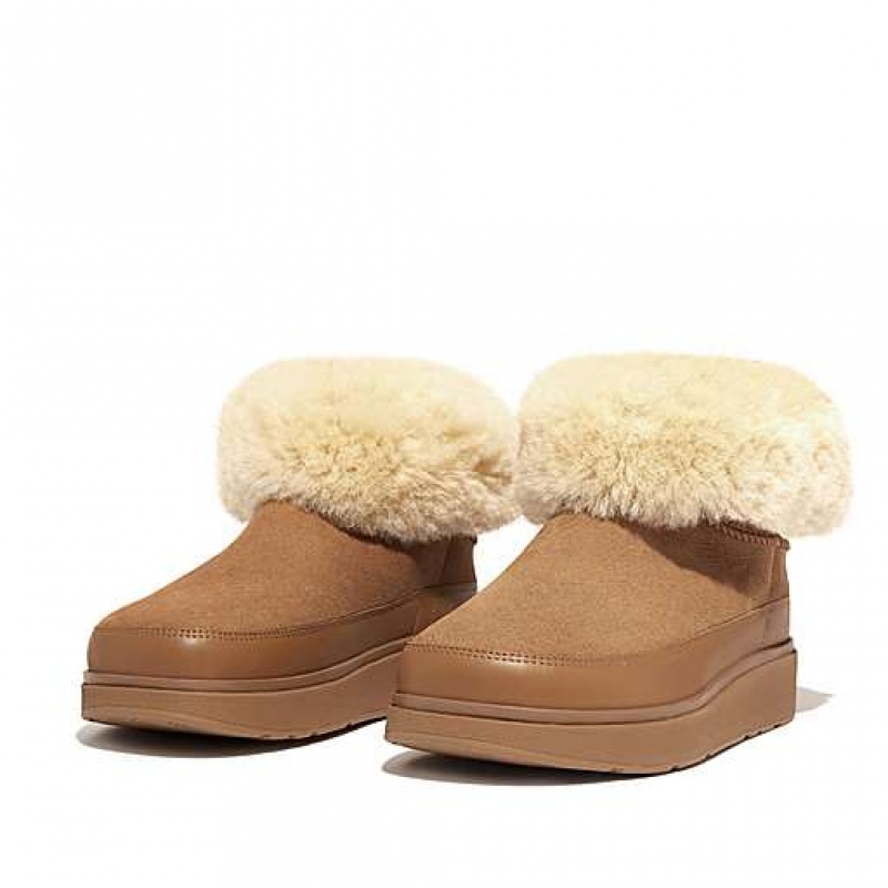 フィット フロップ GEN-FF Mini Double-Faced Shearling ブーツ レディース 黒 | Japan LMUYGD840