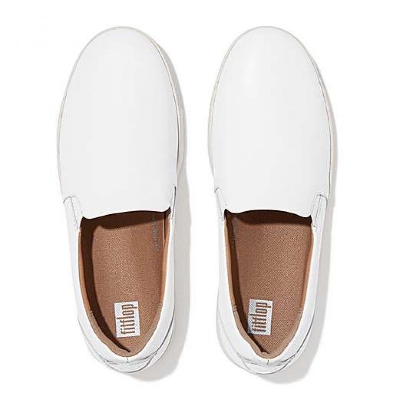 フィット フロップ RALLY レザー Slip-On Skate スニーカー レディース 黒 | Japan BMYJQO134