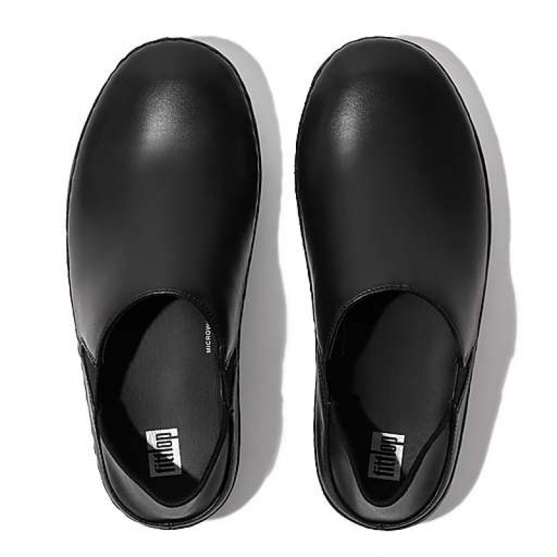 フィット フロップ SUPERLOAFER レザー クロッグ レディース グレー | Japan UEQVBD345